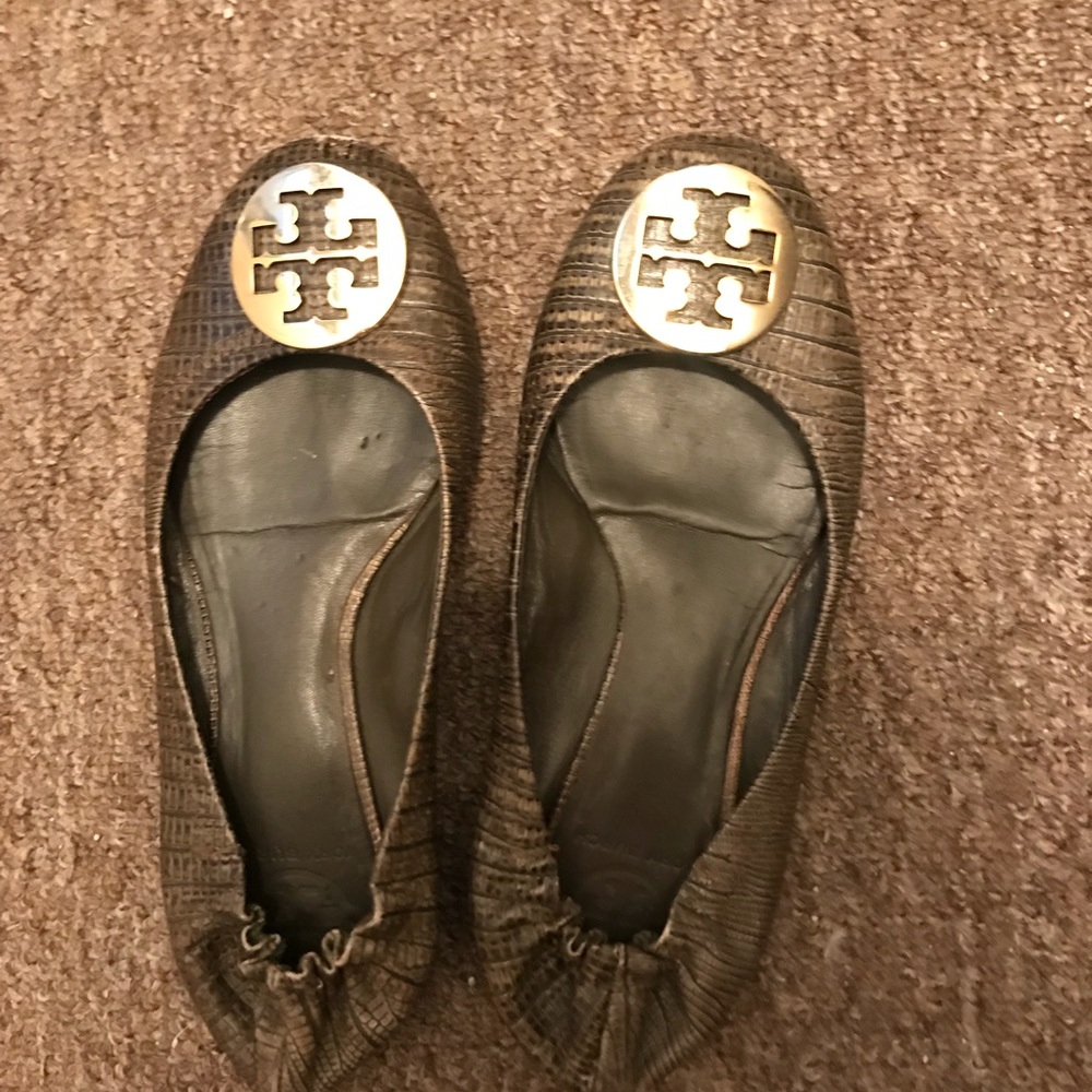 Tory Burch Snake Skin Ballet Flats